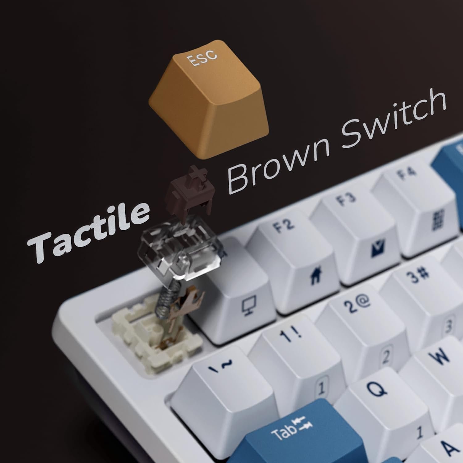 Royal Kludge RGB Tri-Modes Hot-Swap Gaming Keyboard with Brown Switches in Klein Blue - RK98 thumbnail 7