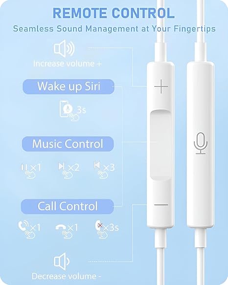 POWERO PLUS WAVE PLUS TYPE C WIRED EARPHONE WHITE PR-WPSTEPTC thumbnail 2