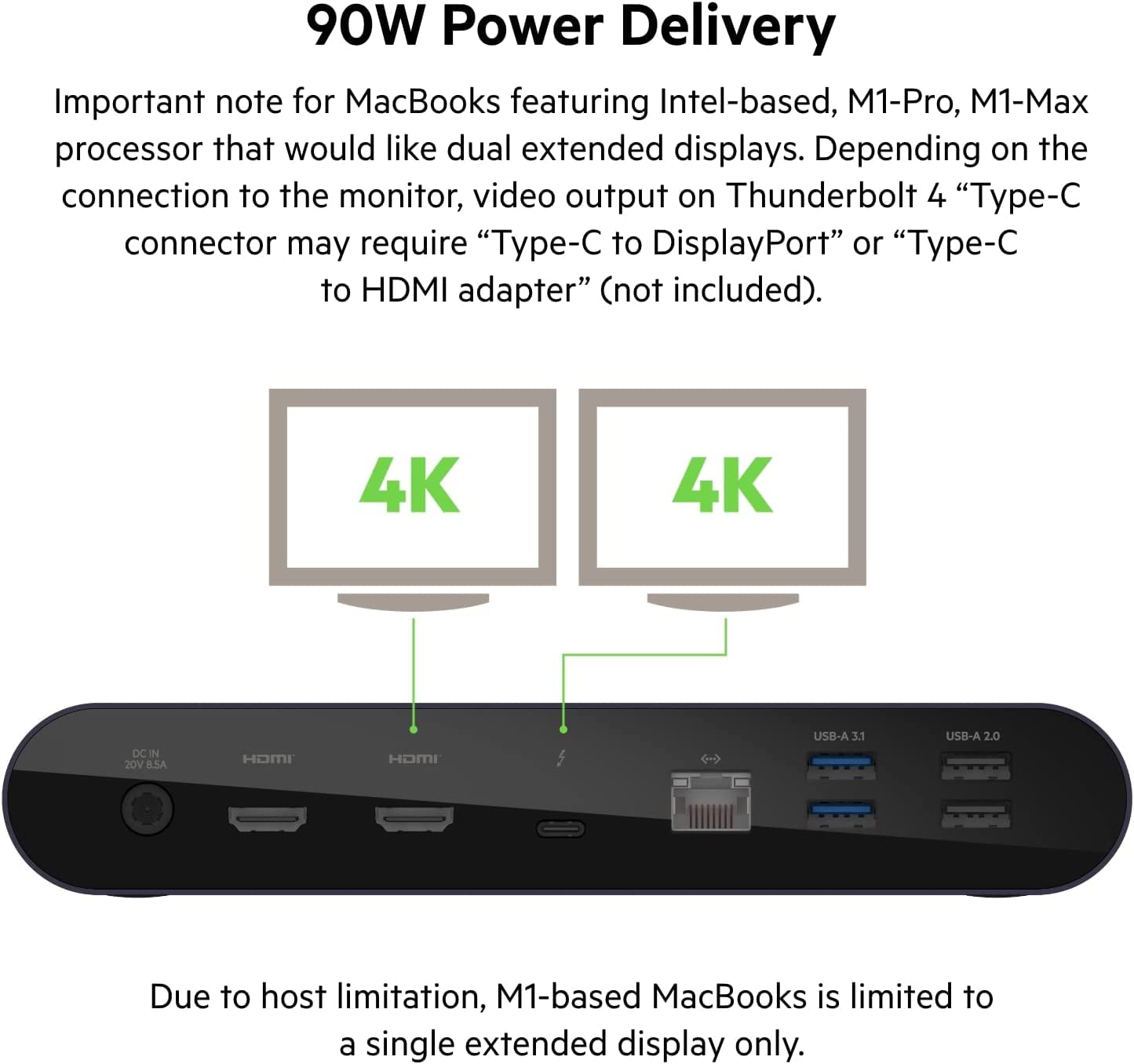 BELKIN CONNECT 12 IN 1 PRO THUNDERBOLT 4 DOCK INC006VFSGY thumbnail 4