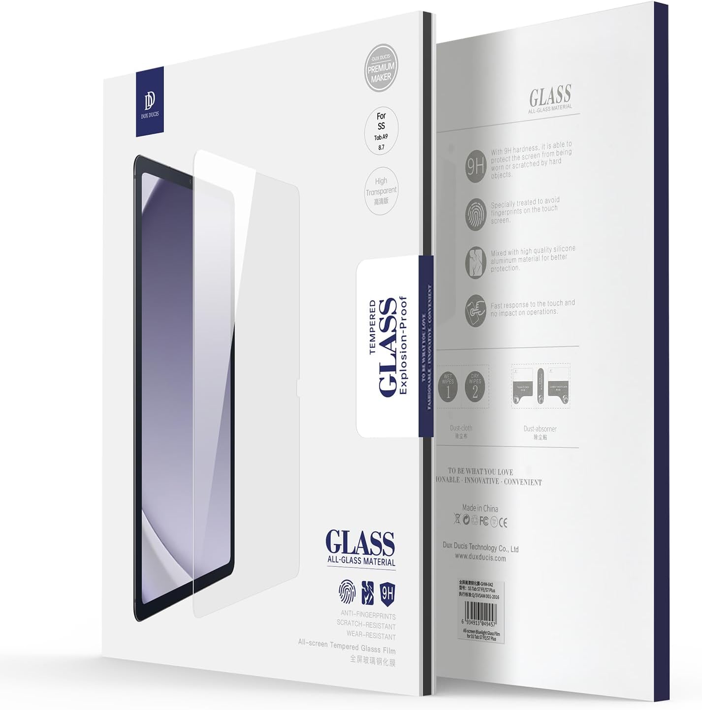 DUXDUCIS SAMSUNG TAB A9 PLUS GLASS SCREEN PROTECTOR CLEAR thumbnail 11