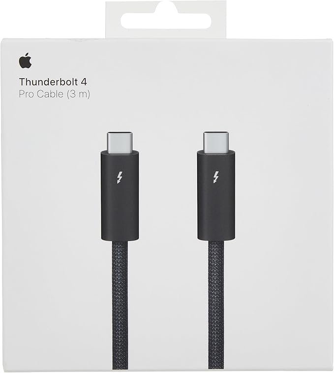 Apple Thunderbolt 4 Pro Cable - 3m, Black, High-Speed Data Transfer and Charging thumbnail 3