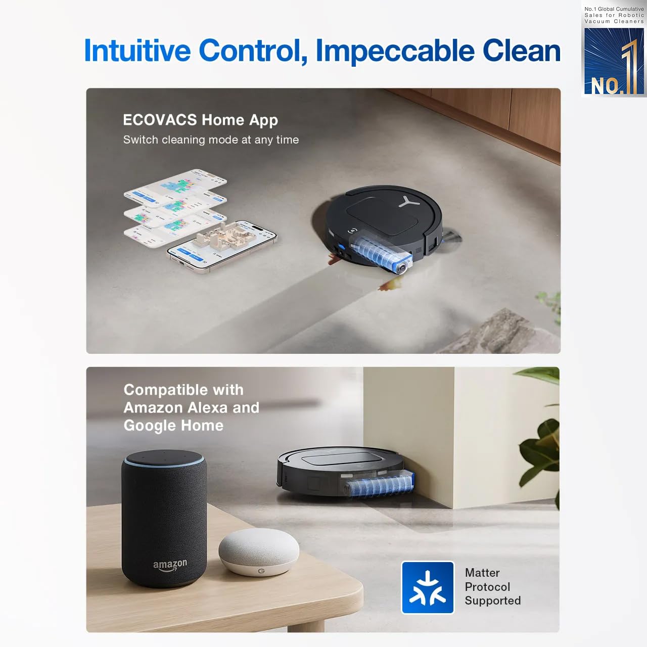 ECOVACS DEEBOT T50 PRO OMNI ROBOT VACUUM CLEANER DDX67 thumbnail 9