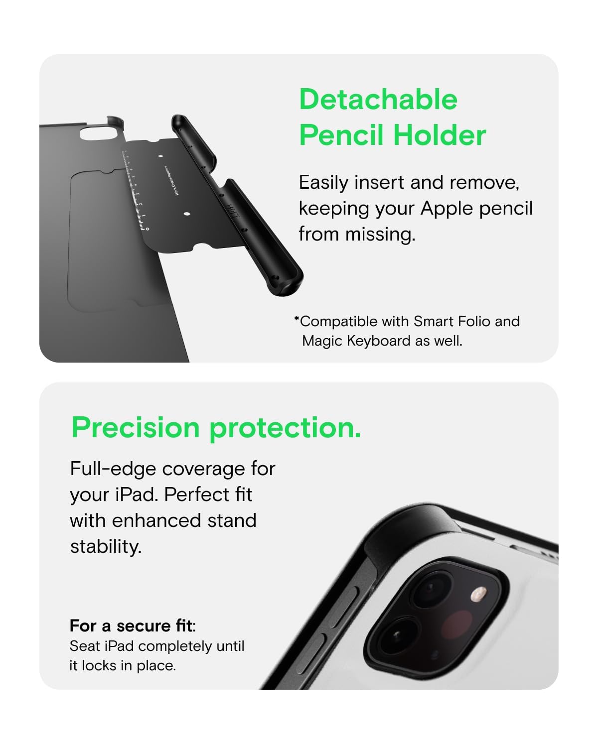 MUTURAL IPAD AIR 13 INCH (M2) QING YA SERIES FOLIO CASE WITH HIDDEN STYLUS SLOT BLACK thumbnail 7