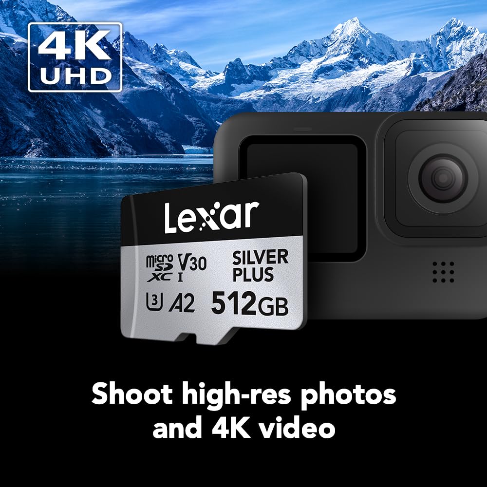 LEXAR PROFESSIONAL SILVER PLUS MICROSDXC UHS-I CARDS 205MB/S-512GB LMSSIPL512G-BNANG thumbnail 4