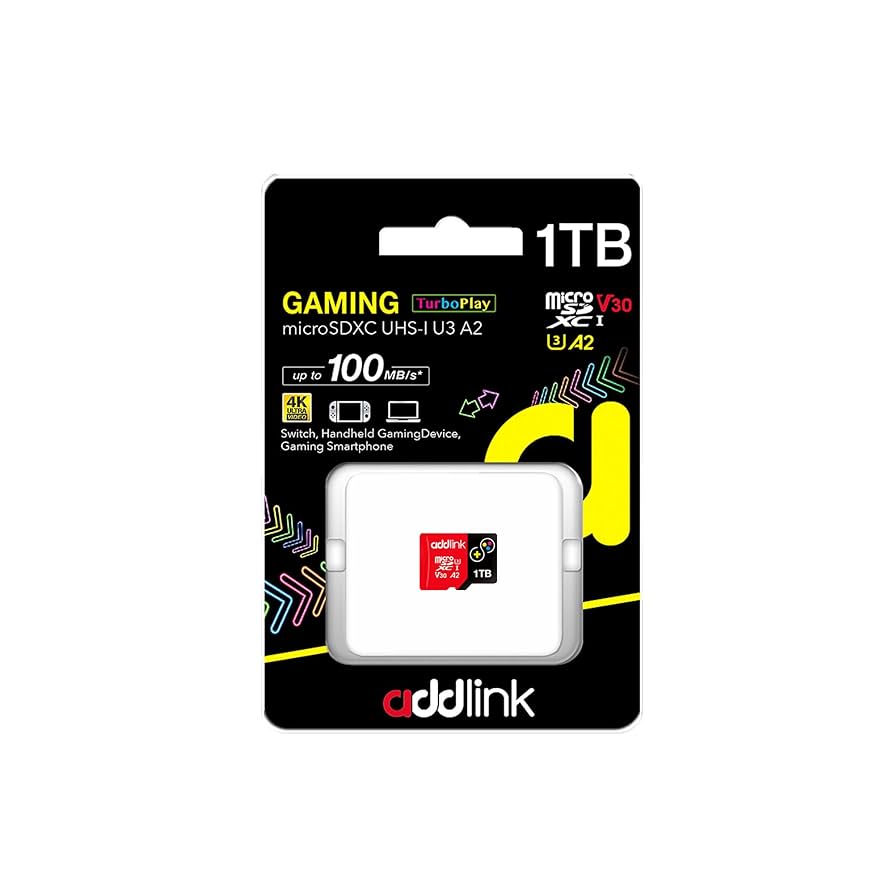 ADDLINK V30 1TB MICRO SDXC UHS CARD WITH ADAPTER BLACK AD1TBMSXT3A