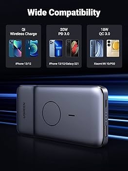 UGREEN 10000MAH MAGNETIC WIRELESS CHARGER TYPE-C+USB-A+7.5W WIRELESS CHARGING 40826 thumbnail 3