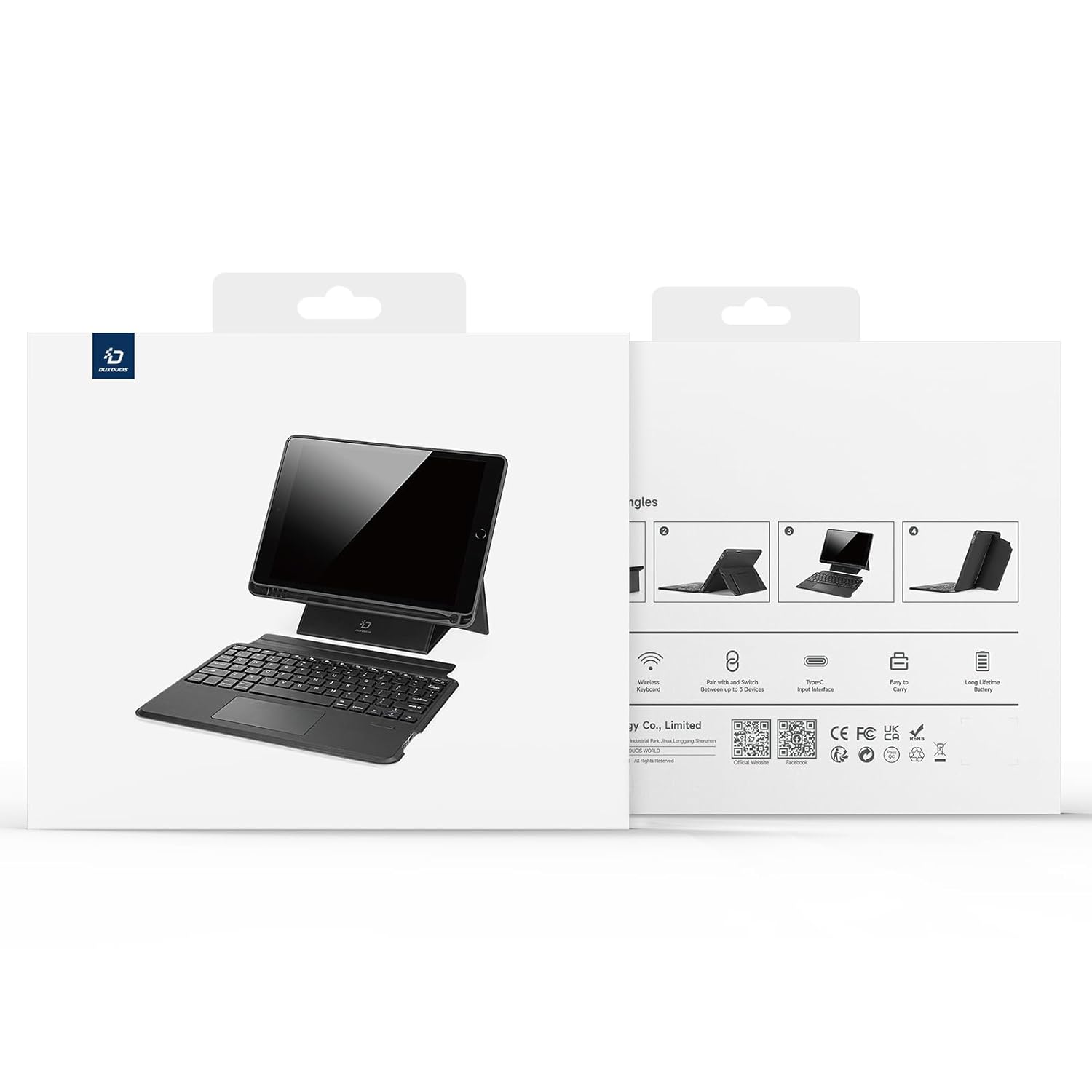 DUX DUCIS IPAD 7/8/9 10.2 INCH MAGNETIC FOLIO KEYBOARD BLACK DK-ALBYBG-001-CP thumbnail 9
