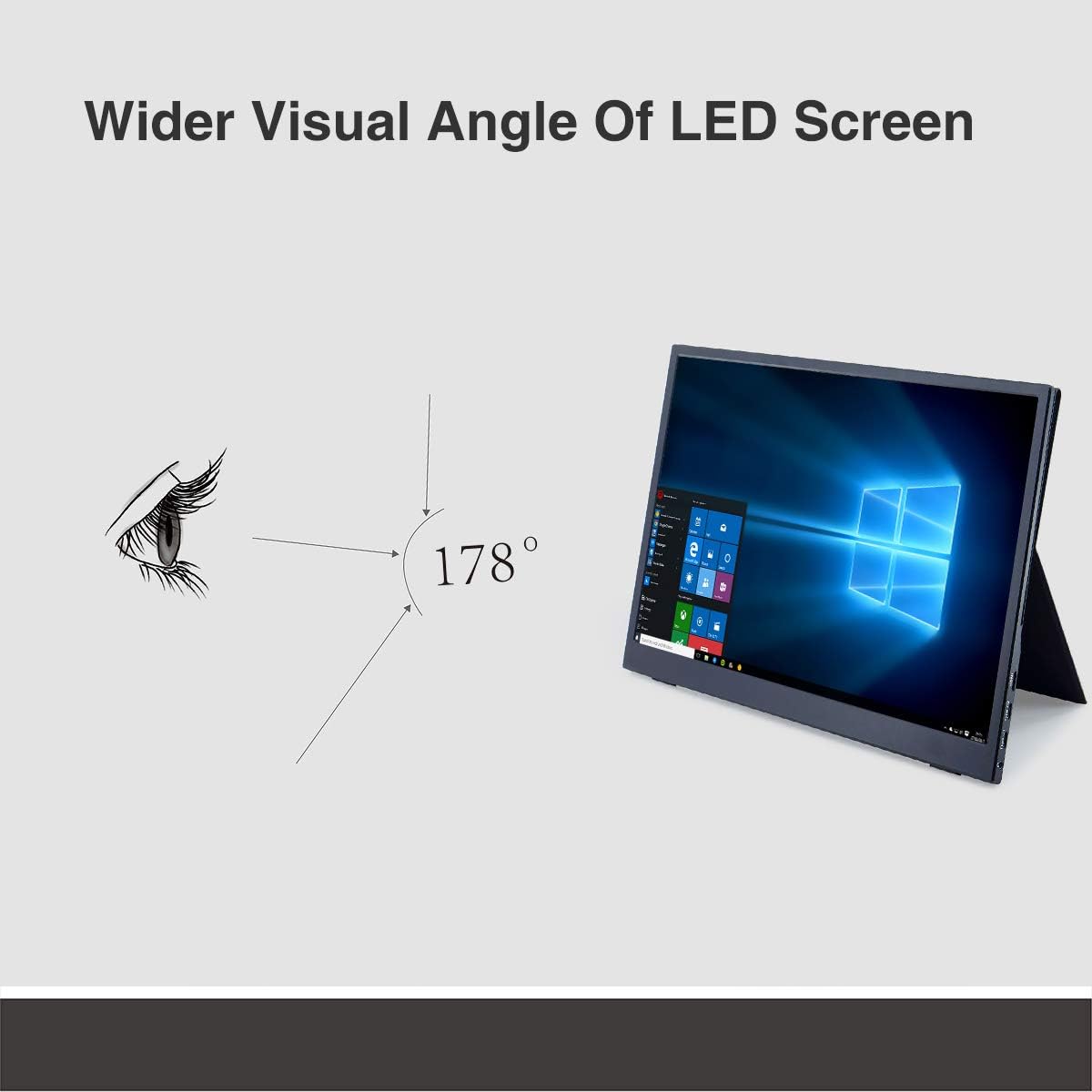 ANMITE 15.6 INCH IPS FULL HD METAL BODY PORTABLE MONITOR A156W02 thumbnail 7