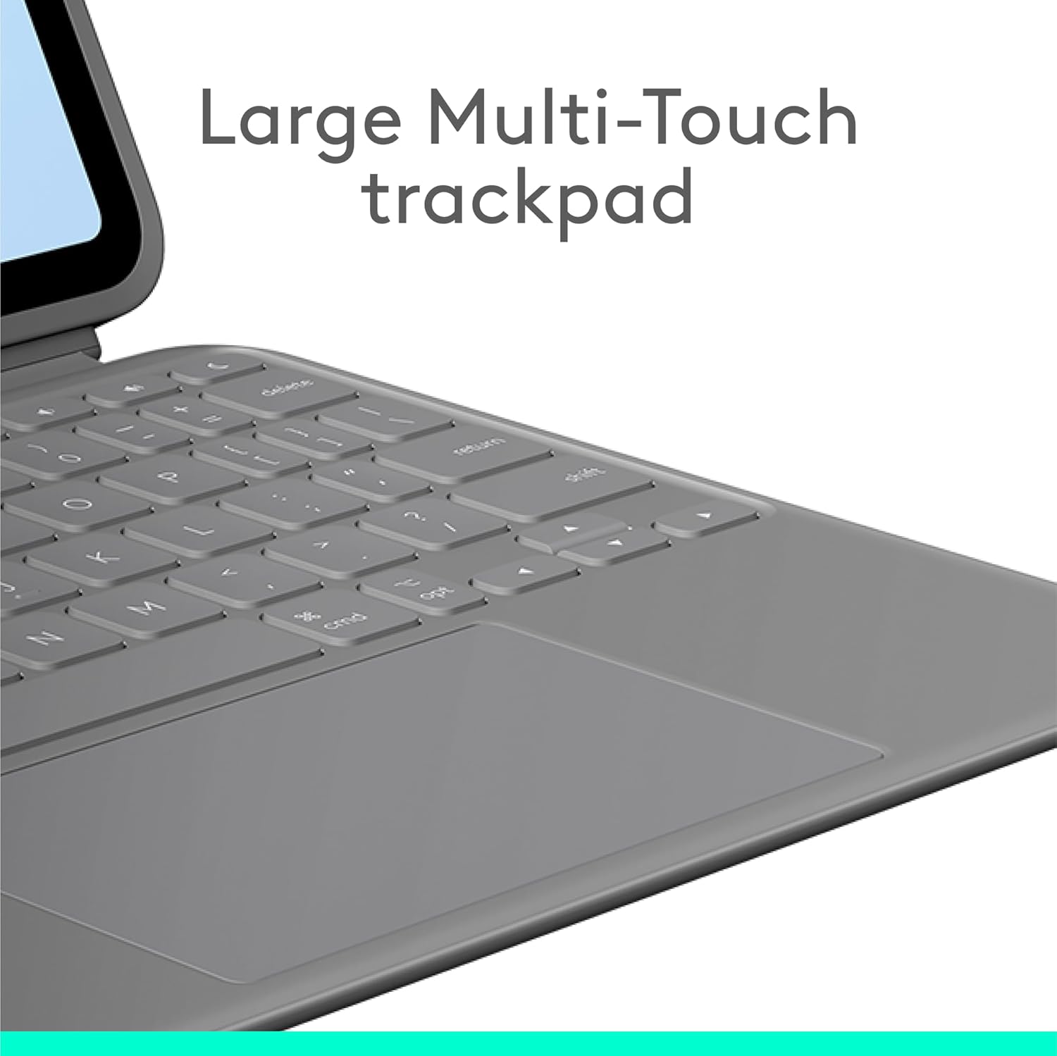LOGITECH IPAD AIR 11 INCH (M2) AND IPAD AIR 5TH GENERATION COMBO TOUCH KEYBOARD CASE GRAY ARABIC 920-012637 thumbnail 4