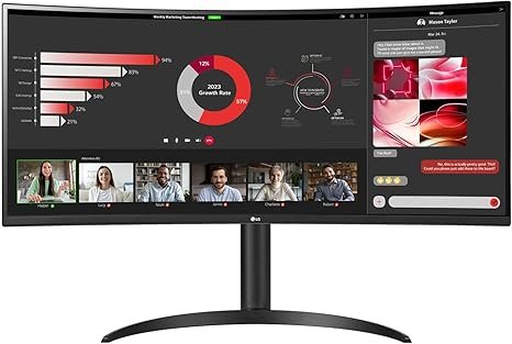 LG 34 INCH ULTRAWIDE QHD CURVED MONITOR WITH USB TYPE-C 34WR55QK-B