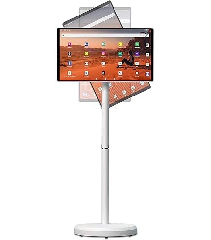 EPICARMA 27 INCH SMART PORTABLE MOVABLE MONITOR WITH ANDROID 15.0 WHITE EA-PTMP27-WH thumbnail 2