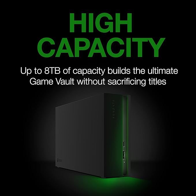 SEAGATE 8TB GAME DRIVE HUB EXTERNAL DESKTOP HDD USB 3.2 GEN 1 DUAL USB-C AND USB-A PORTS STKW8000400 thumbnail 4