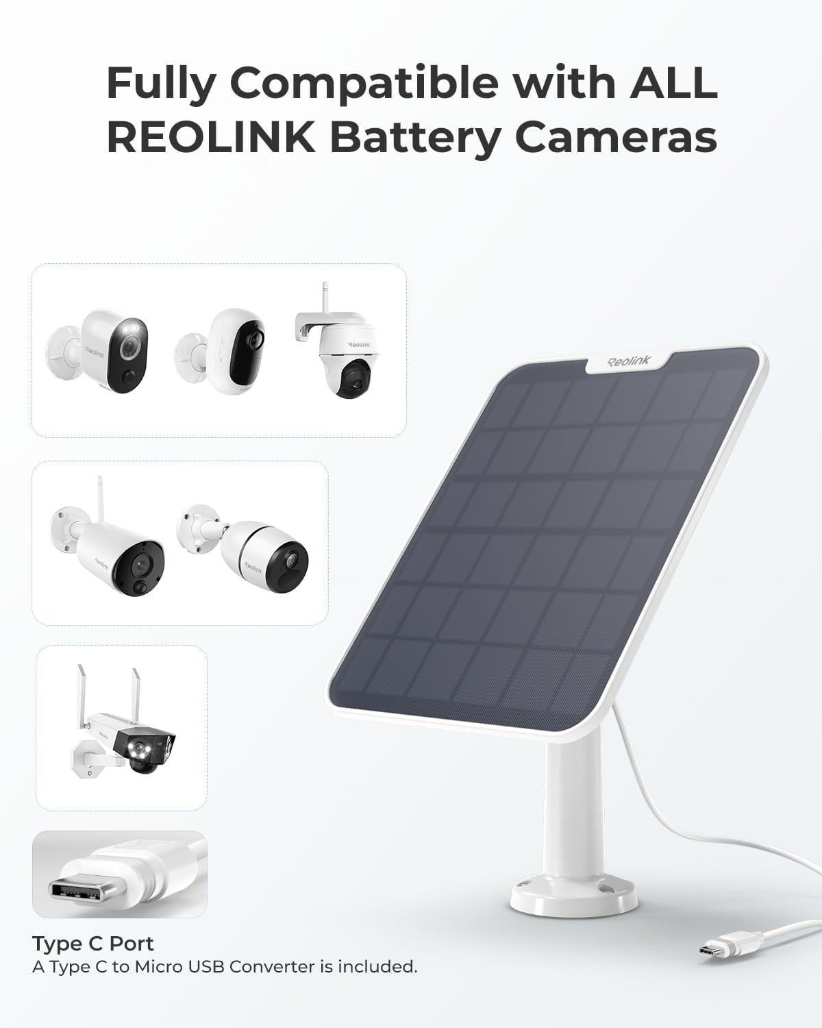 REOLINK 6W POWER OUTPUT SOLAR PANEL FOR BATTERY CAMERA REOLINK SOLAR PANEL 2 thumbnail 6