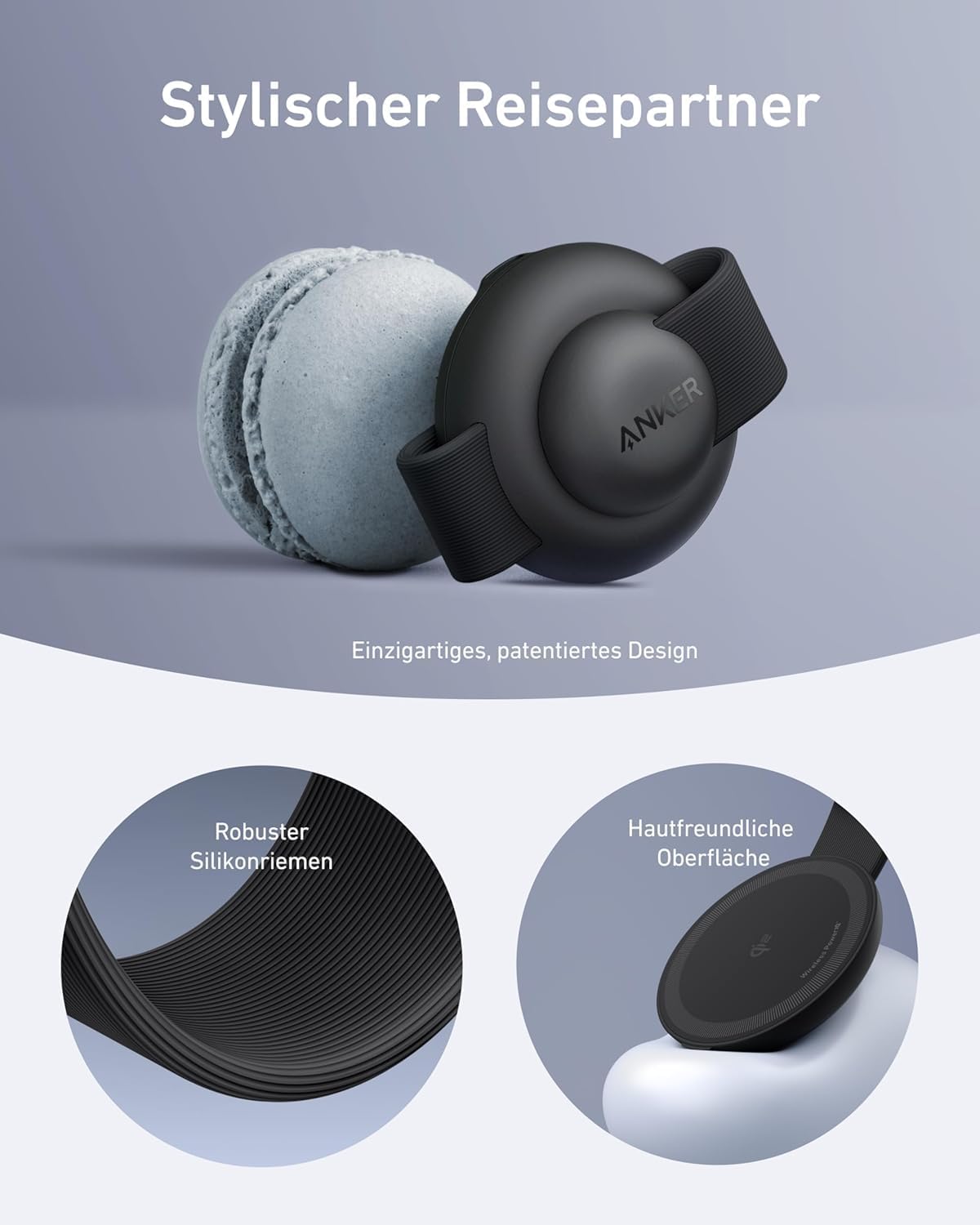 ANKER MAGGO WIRELESS CHARGING STATION 3 IN 1 FOLDABLE PAD WITH ADAPTER AND CABLE GREEN B25M8H61 thumbnail 5