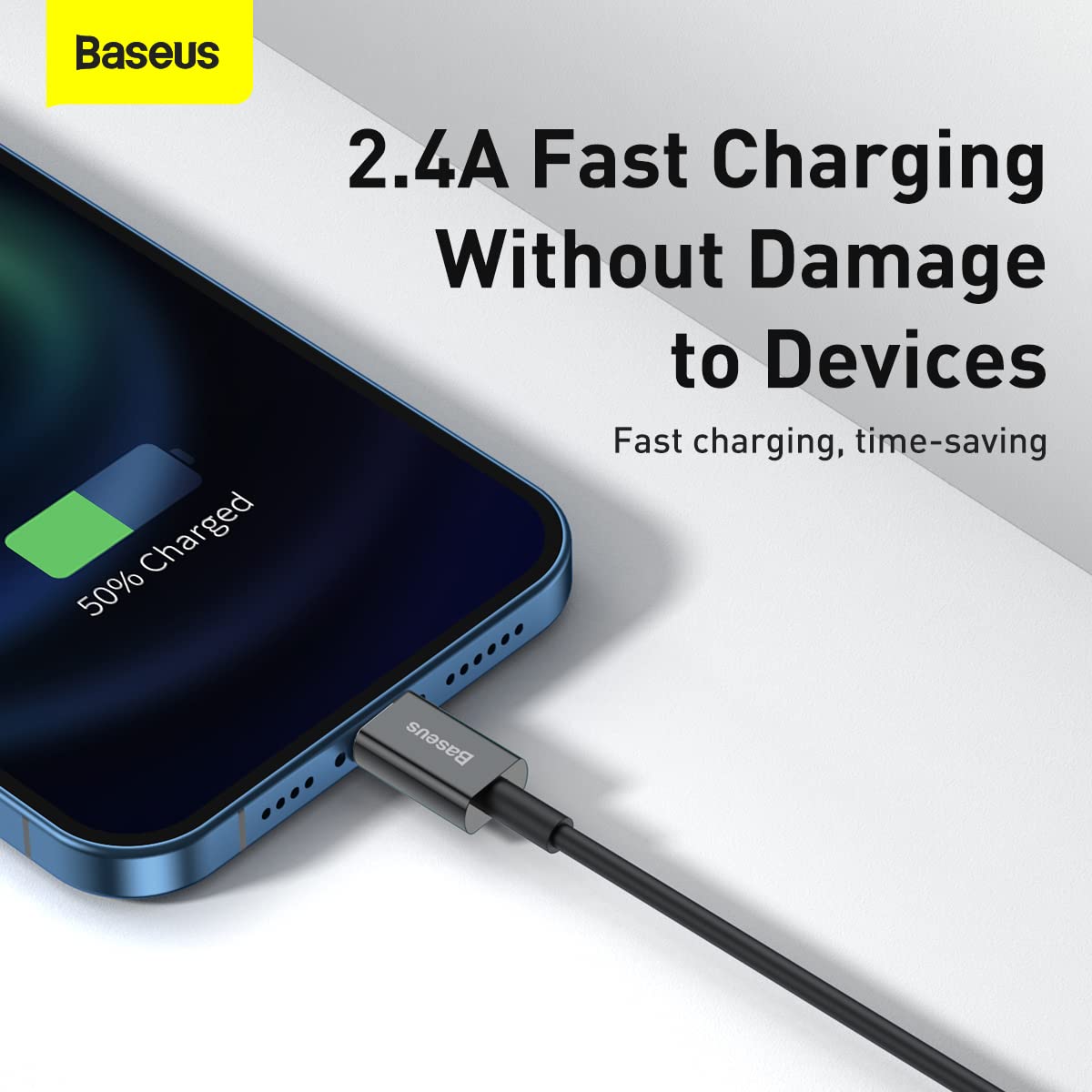 BASEUS USB TO MICRO 2A DATA CABLE 1M BLACK thumbnail 4
