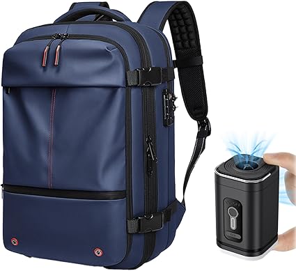 TRAVEL BACKPACK 19 INCH EXPANDABLE WITH PUMP BLUE FJ7757 thumbnail 2