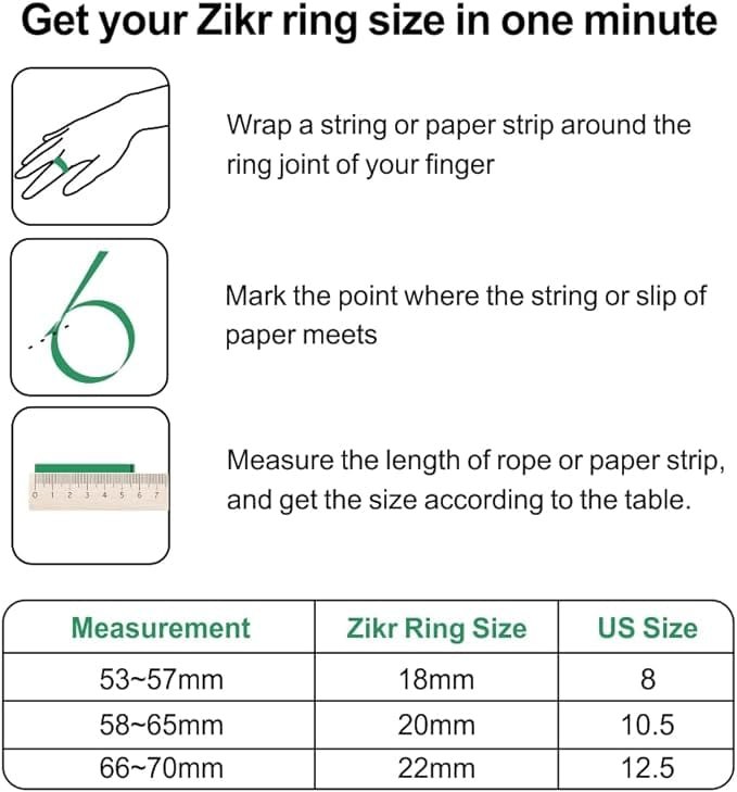 ZIKR RING i QIBLA TASBIH RING (18MM) thumbnail 3
