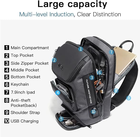 BANGE BACKPACK GRAY BG-7086 thumbnail 2