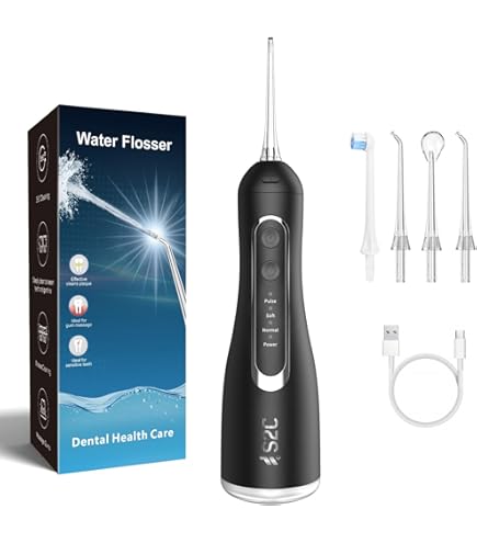 INTELLIGENT WATER FLOSSER WITH 4 NOZZLE L8 BLACK