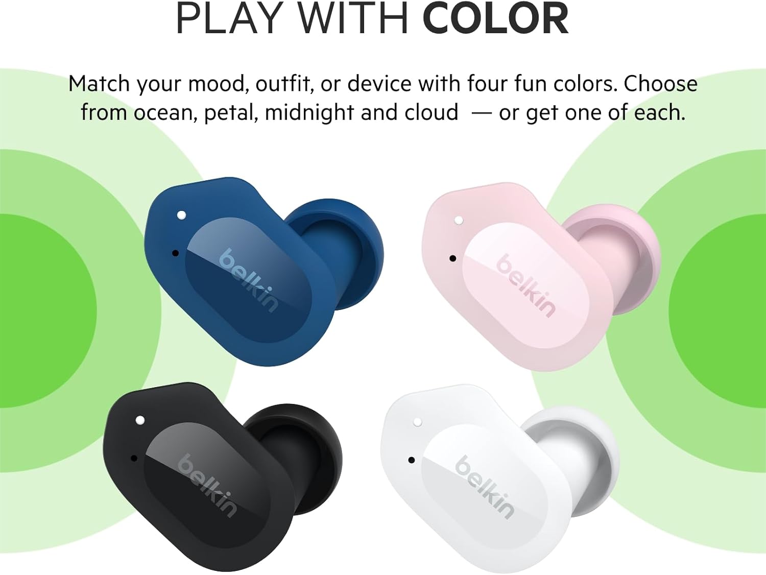 BELKIN SOUNDFORM PLAY TRUE WIRELESS EARBUDS PINK AUC005BTPK thumbnail 3