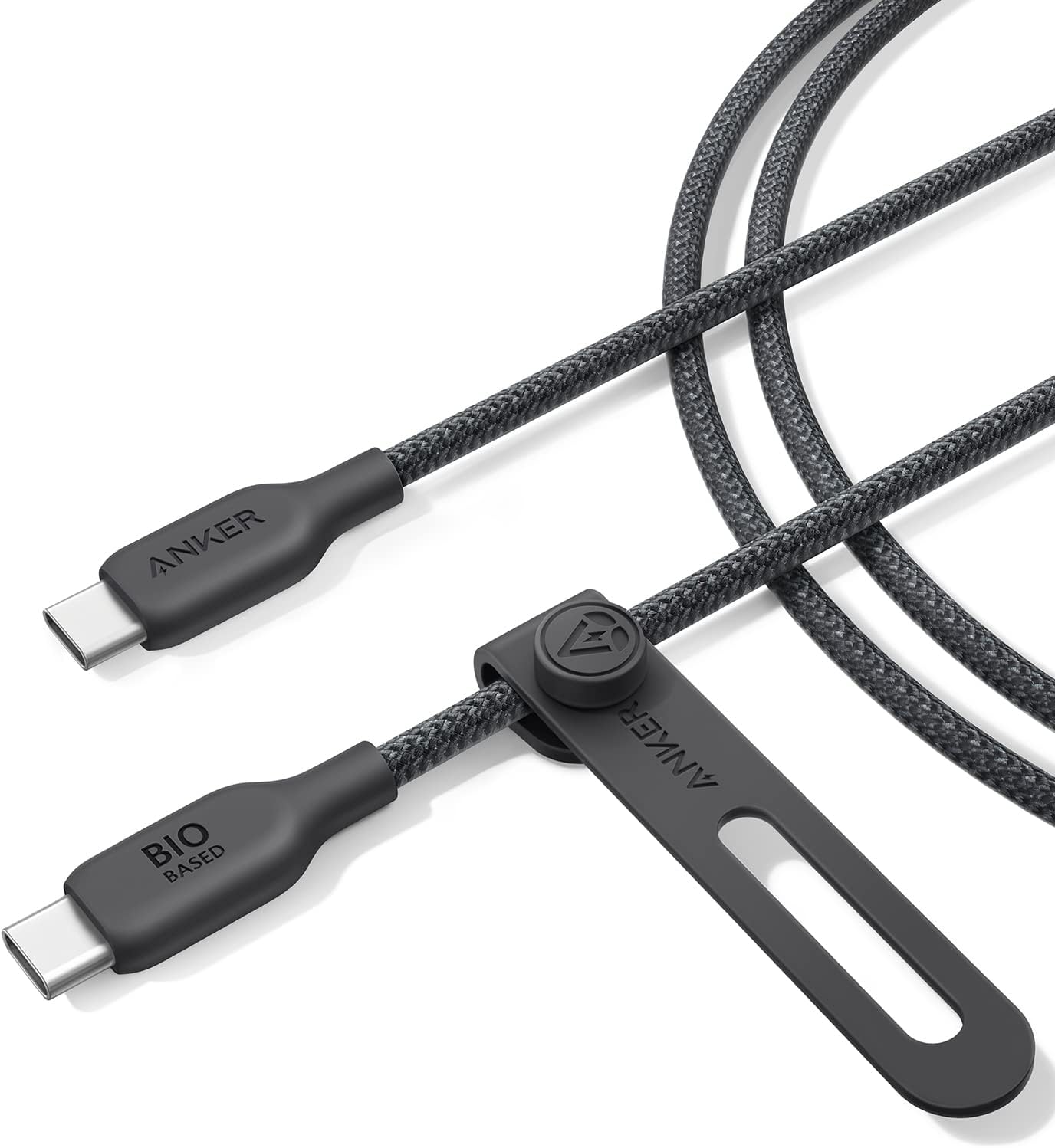 ANKER 544 USB C TO USB C 240W BIO BRAIDED CABLE 6FT BLACK A80F6H11 thumbnail 2