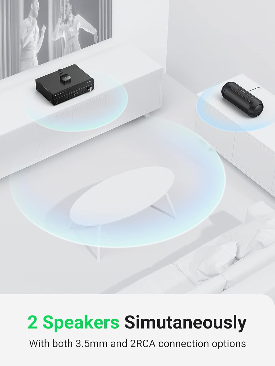 UGREEN BLUETOOTH RECEIVER AUDIO ADAPTER 5.0 BLACK 40762 thumbnail 5