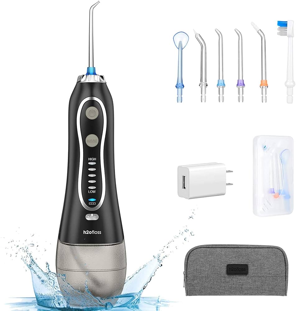 H20 FLOSS PORTABLE ORAL IRRIGATOR BLACK HF-6