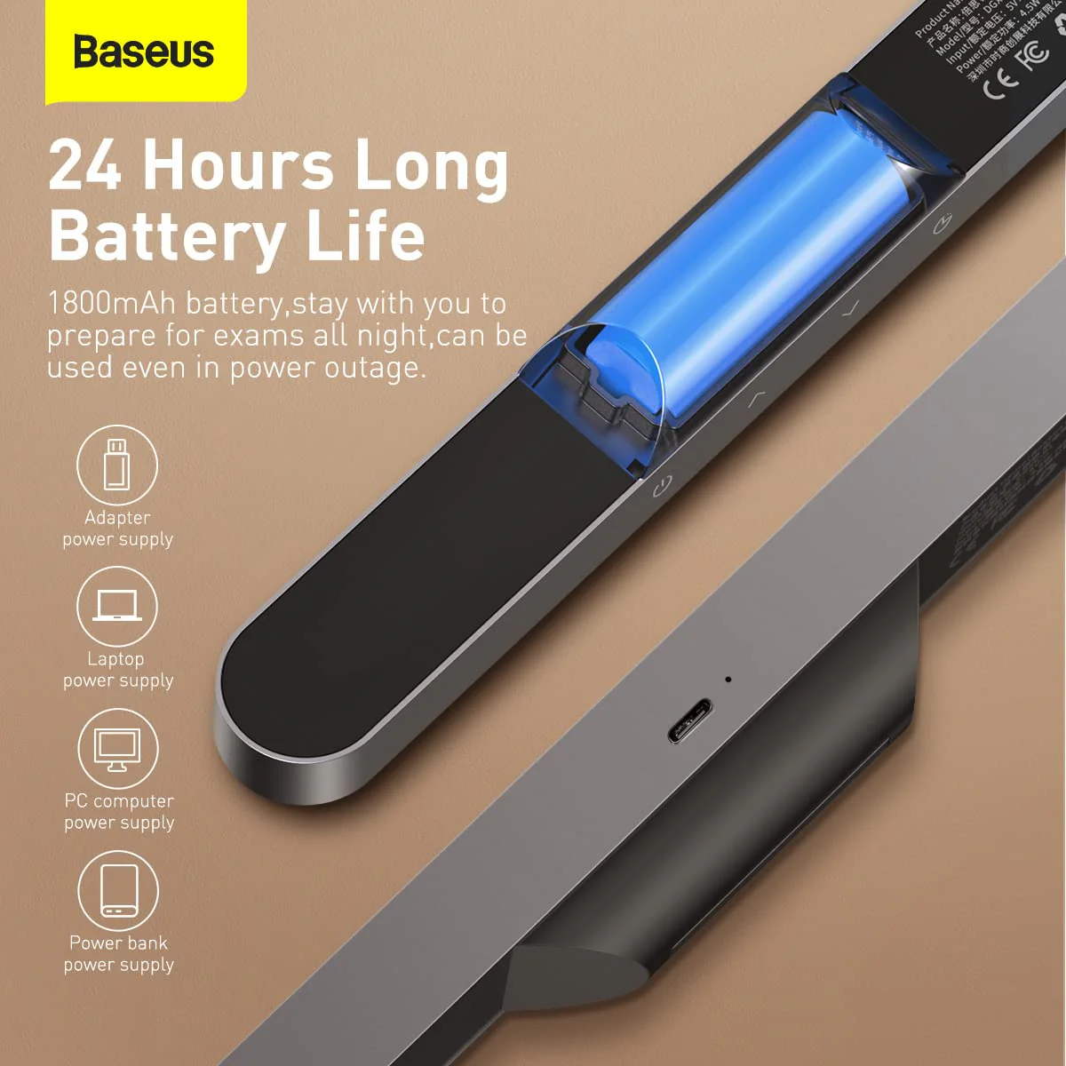 BASEUS MAGNETIC CHARGING DESK LAMP DARK GRAY DGXC-C0G thumbnail 7