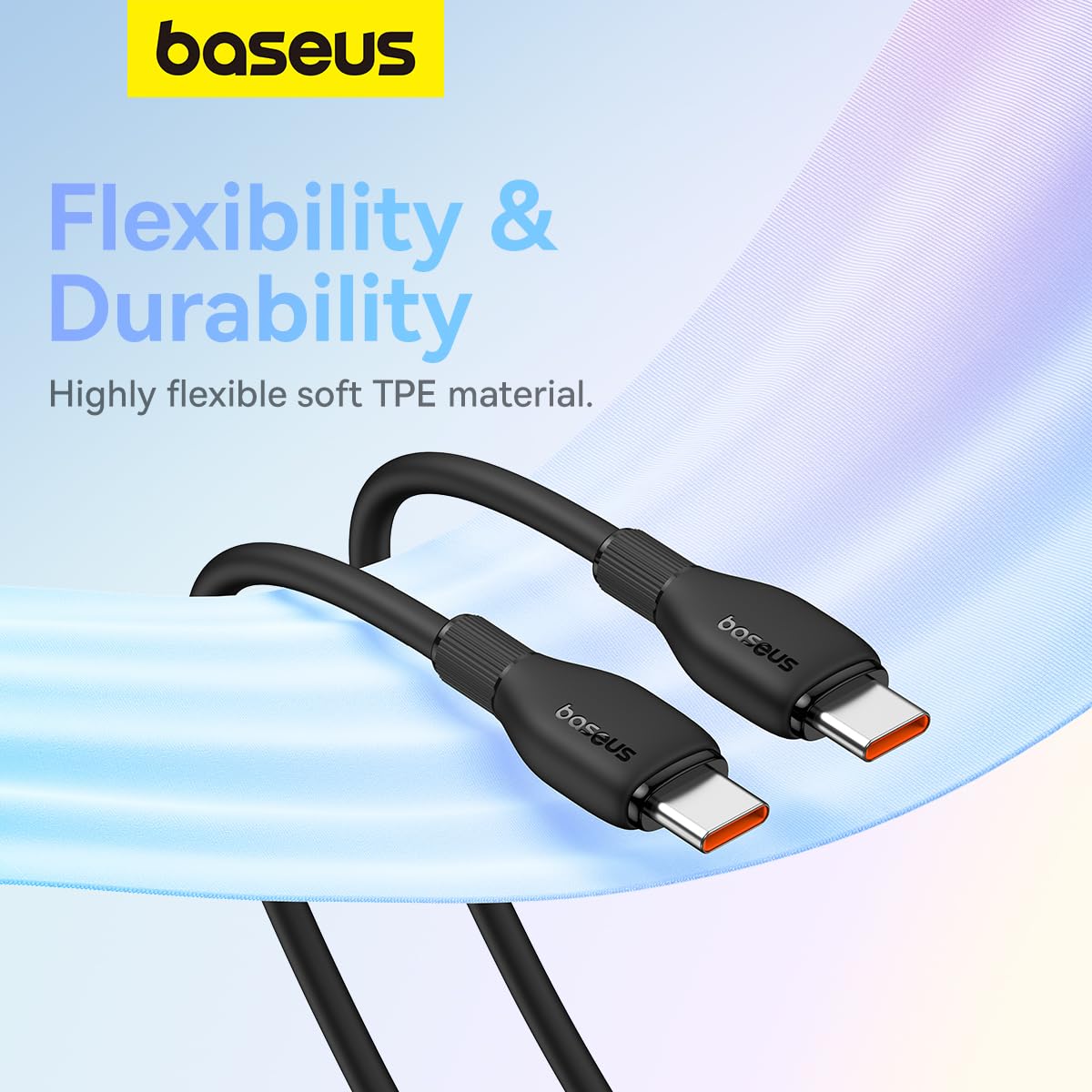 BASEUS PUDDING SERIES TYPE C TO LIGHTNING 20W CABLE 1.2M BLACK thumbnail 4