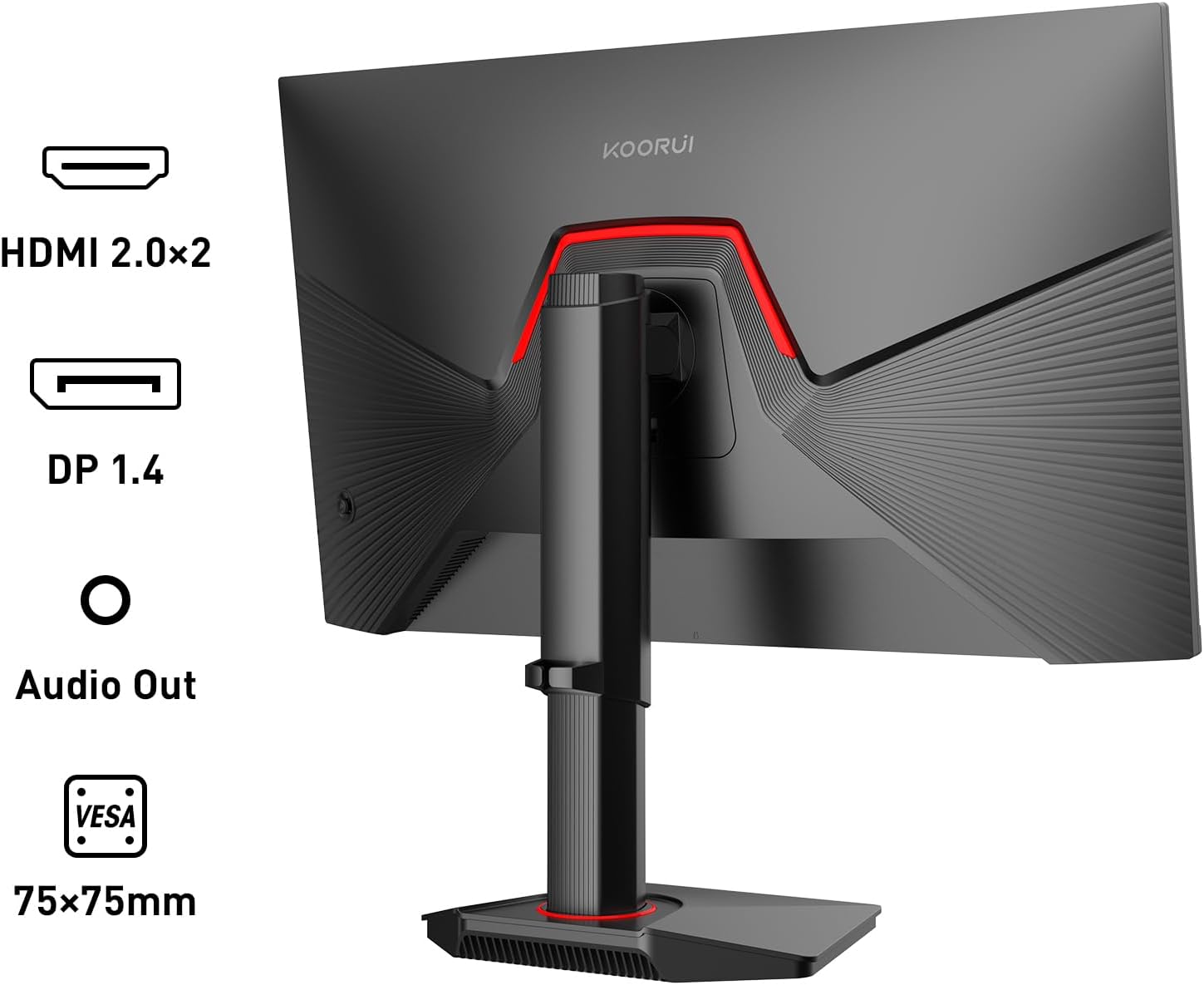 KOORUI 27-INCH QHD 2560X1440 320HZ 1MS IPS PANEL GAMING MONITOR G2721E thumbnail 2