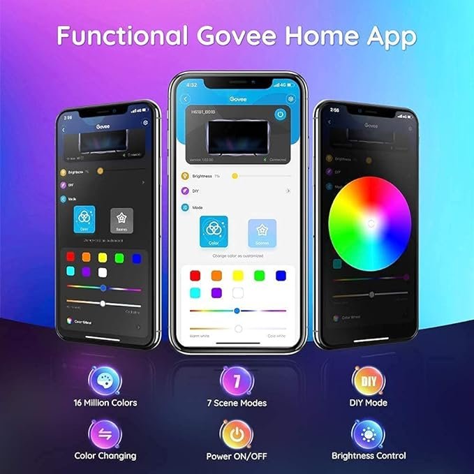 Transform Your TV Viewing Experience with the Govee RGB LED TV Backlight with Remote - H6179 thumbnail 5