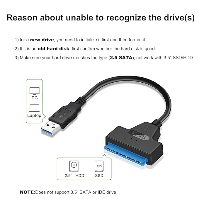S-TEK USB 3.0 TO SATA CONVERTER CABLE thumbnail 4