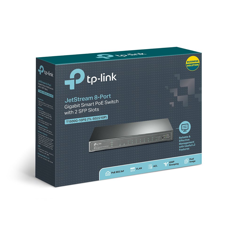 TP-LINK 10 PORT GIGABIT SMART POE SWITCH TL-SG2210P thumbnail 4