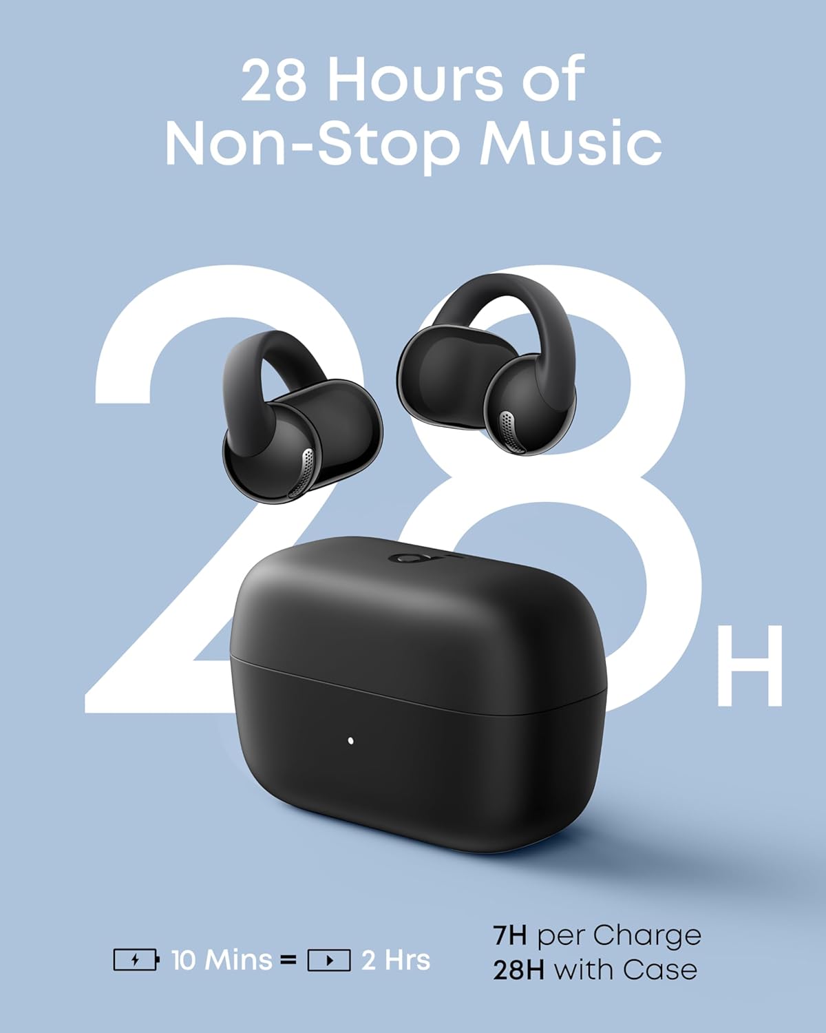 ANKER SOUNDCORE C50I OPEN EAR CLIP ON EARBUDS BLACK D1101H11 thumbnail 5