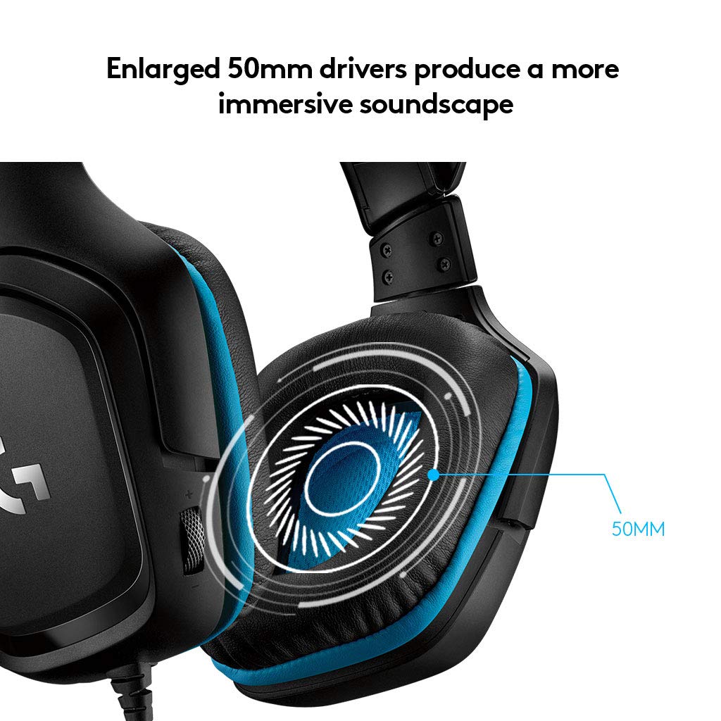 LOGITECH G432 7.1 SURROUND GAMING HEADSET 981-00070 thumbnail 4