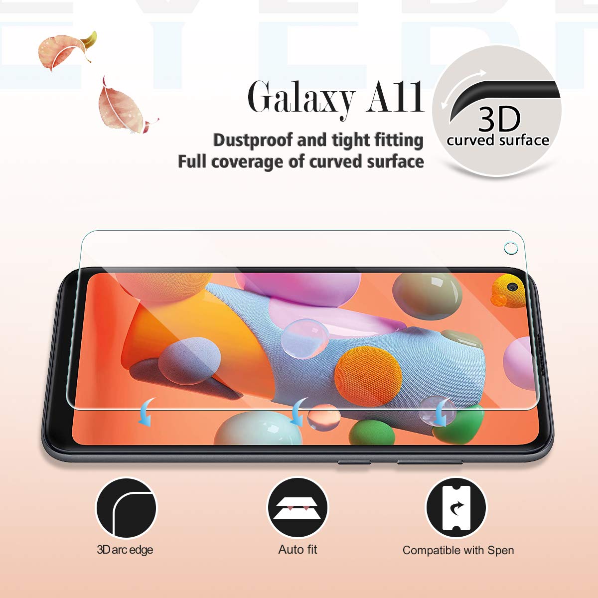 SAMSUNG GALAXY A11 CLEAR GLASS SCREEN PROTECTER thumbnail 4