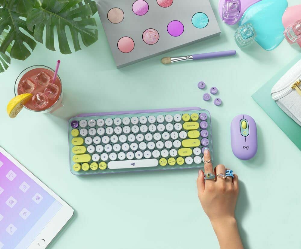 LOGITECH POP WIRELESS MECHANICAL EMOJI KEYBOARD DAY DREAM MINT 920-010817 thumbnail 9
