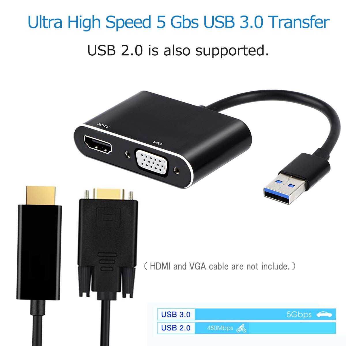 USB 3.0 TO HDMI & VGA VIDEO ADAPTER thumbnail 5