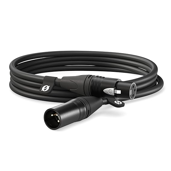 RODE XLR MALE TO XLR FEMALE CABLE BLACK 6M XLR6M-BK thumbnail 2
