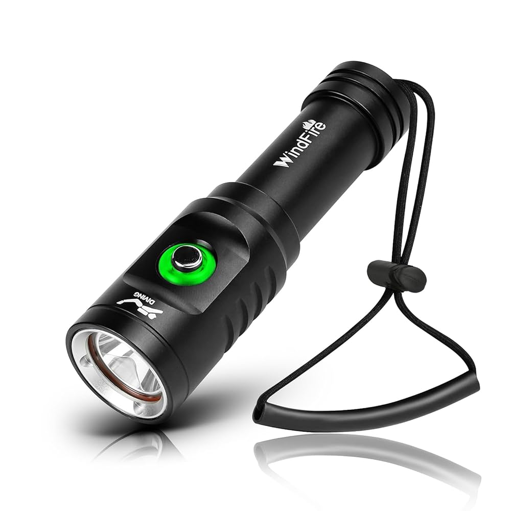 DIVING FLASH LIGHT UNDER WATER TORCH HOGH POWER & BATTERY DISPLAY 5 MODE DP70 TW1031