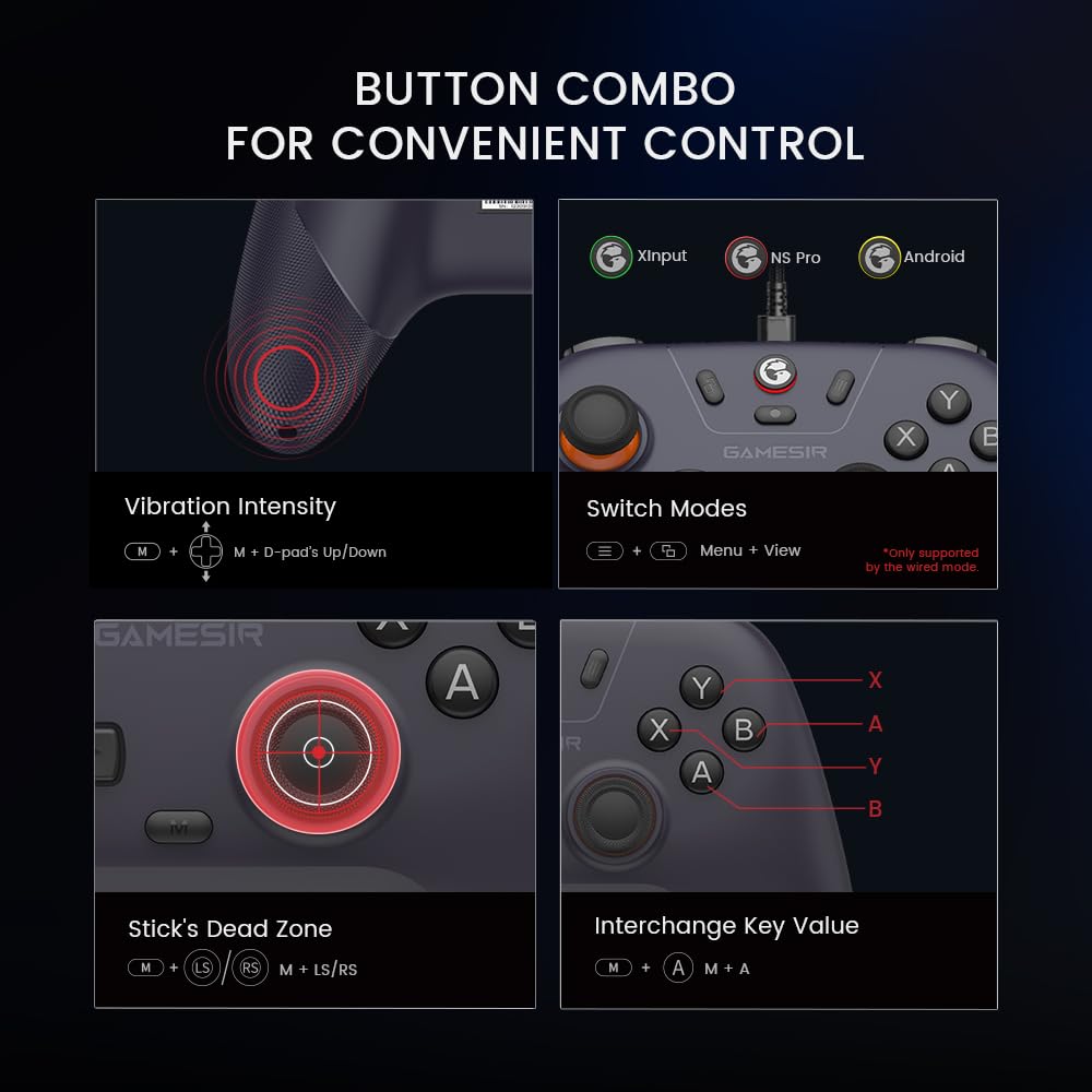 GAMESIR T4 NOVA LITE MULTI PLATFORM WIRELESS GAME CONTROLLER SPACE PURPLE T4N LITE thumbnail 8