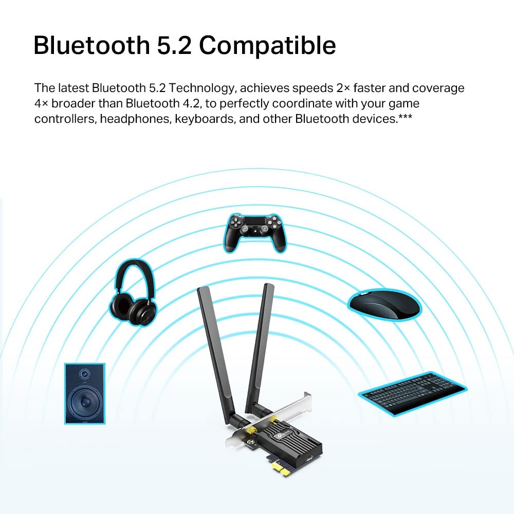 TP-LINK AX1800 WI-FI 6 BLUETOOTH 5.2 PCLE ADAPTER ARCHER TX20E thumbnail 3