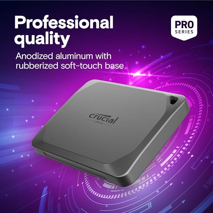 CRUCIAL 2TB X9 PRO USB 3.2 GEN 2 PORTABLE SSD CT2000X9PROSSD9 thumbnail 6