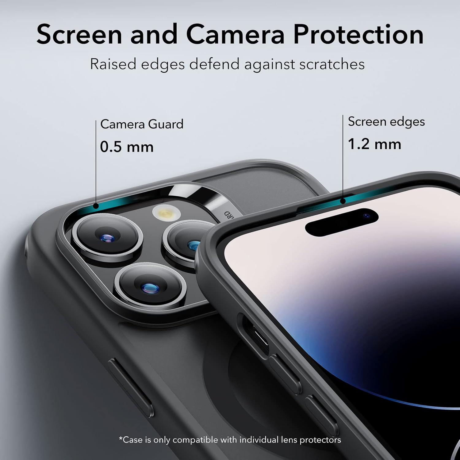 ESR IPHONE 14 PRO AIR ARMOR HALO LOCK PROTECTION MAGNETIC CASE CLEAR BLACK thumbnail 6