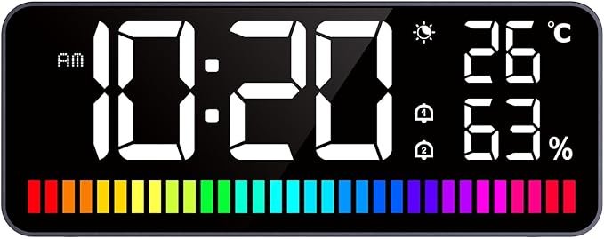 LED Alarm Clock 8002-A - Sleek Design with Bright Digital Display