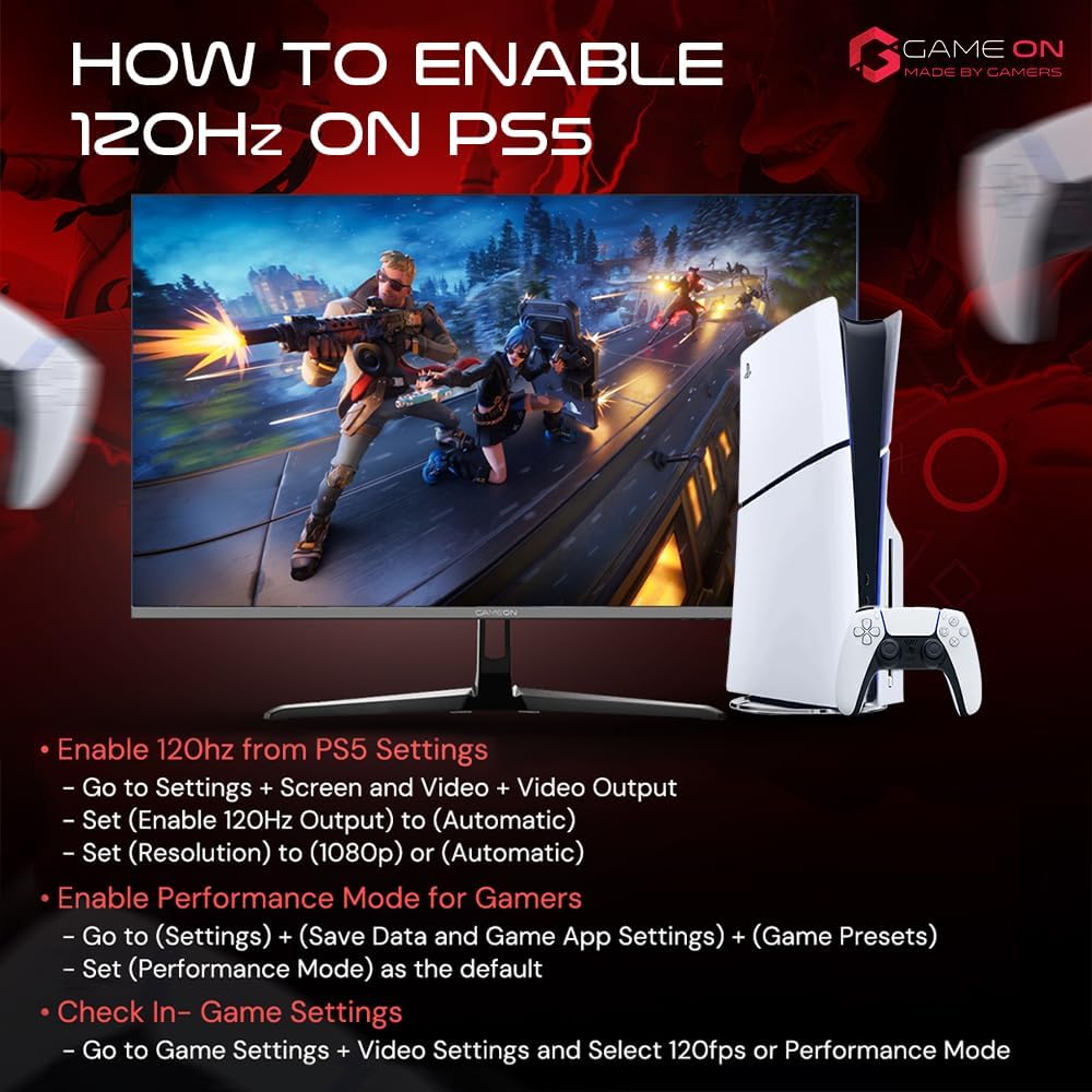 GAMEON 24-INCH CURVED FHD 120HZ 1MS HDMI 2.1 VA PANEL GAMING MONITOR GOC24F120VA thumbnail 8