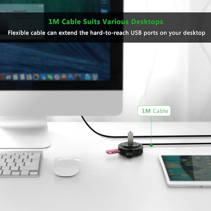 UGREEN USB 2.0 HUB 4 PORTS 1M BLACK 20277 thumbnail 7