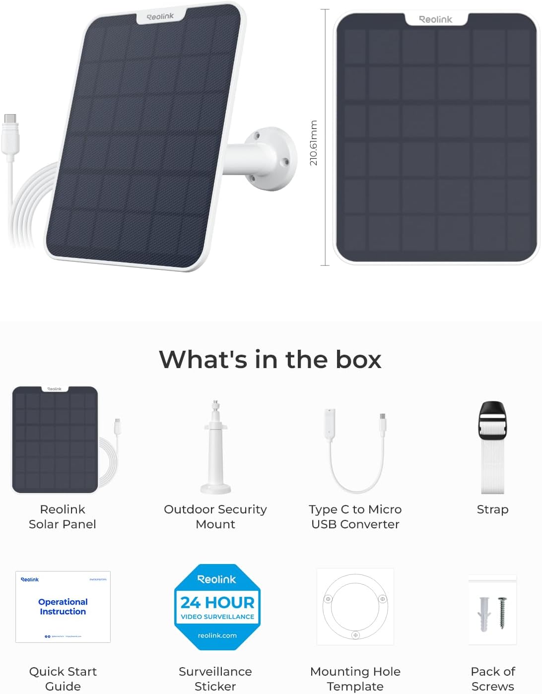 REOLINK 6W POWER OUTPUT SOLAR PANEL FOR BATTERY CAMERA REOLINK SOLAR PANEL 2 thumbnail 7