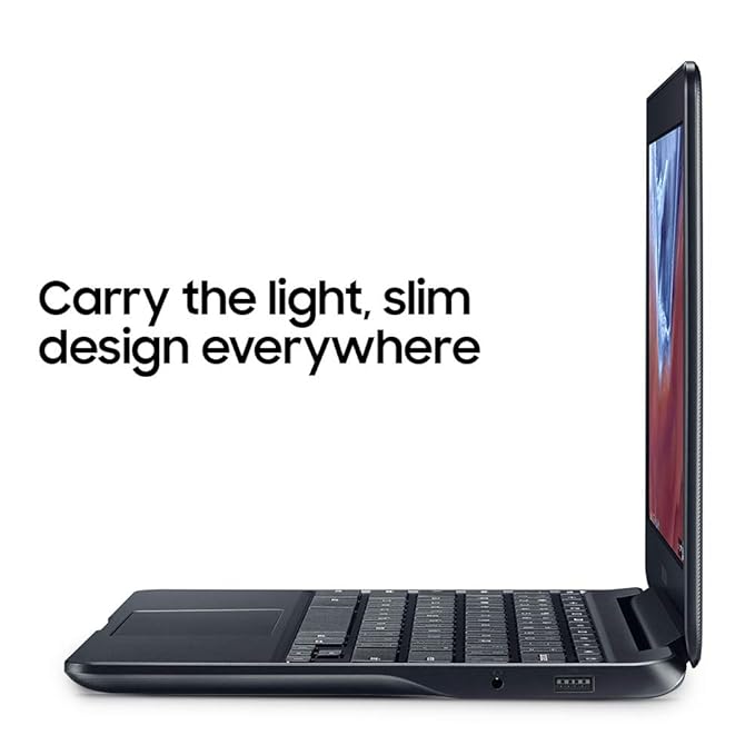 SAMSUNG 11.6  CHROMEBOOK 3 INTEL CELERON N3060 4GB RAM 16GB EMMC METALIC BLACK XE500C13-K04US thumbnail 5