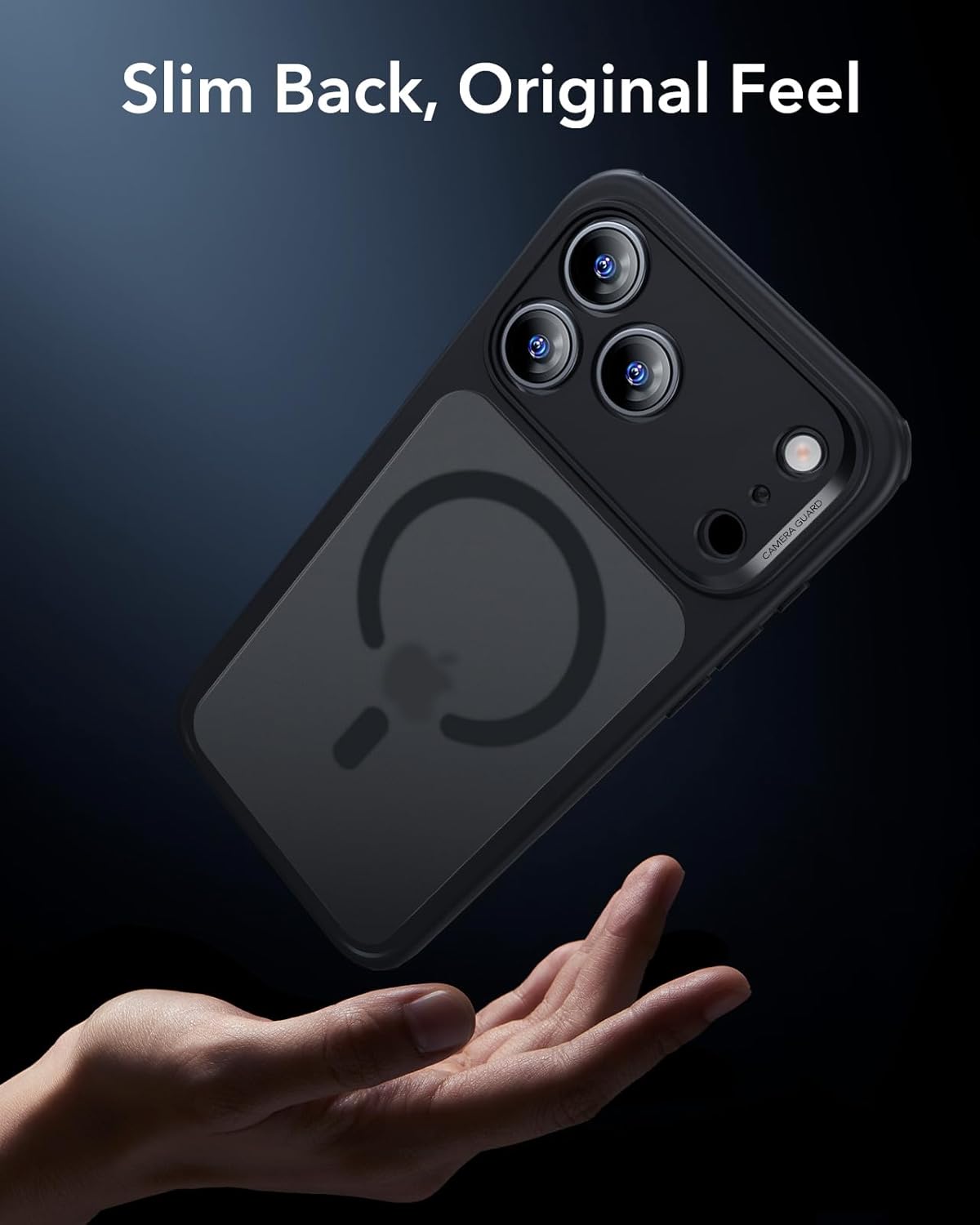ESR CLASSIC HYBRID MAGNETIC CASE CAM CONTROL COMPATIBLE WITH IPHONE 17 PRO CLEAR BLACK thumbnail 7